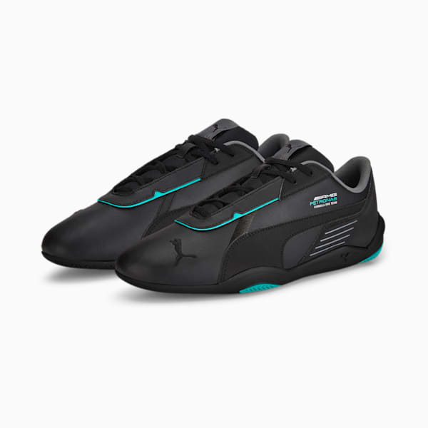 Mercedes F1 R-Cat Machina Motorsport Shoes, Puma Black-Puma Black, extralarge