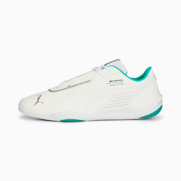 Mercedes AMG Petronas F1 R-Cat Machina Unisex Sneakers, PUMA White-Spectra Green, extralarge-IND