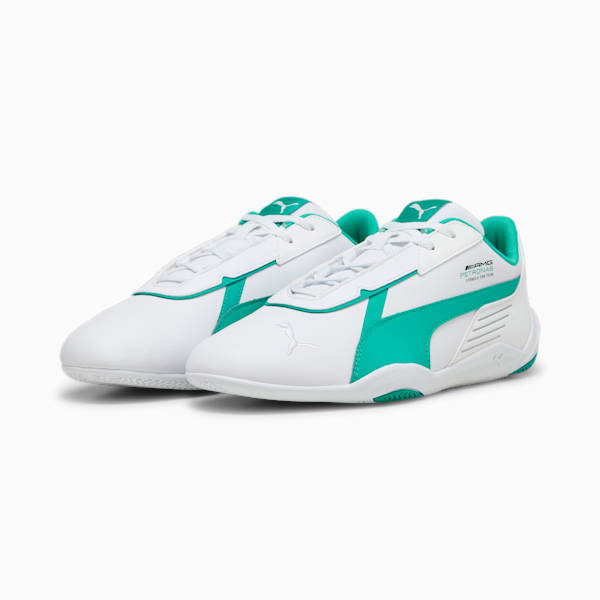 Mercedes AMG Petronas F1 R-Cat Machina Unisex Sneakers, PUMA White-Spectra Green-Spectra Green, extralarge-IND