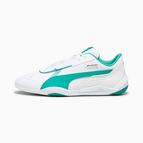 Mercedes AMG Petronas F1 R-Cat Machina Unisex Sneakers, PUMA White-Spectra Green-Spectra Green, extralarge-IND