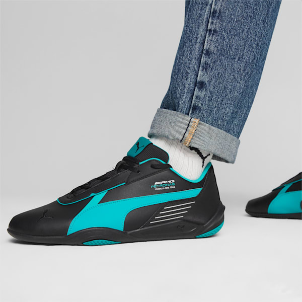 Mercedes AMG Petronas F1 R-Cat Machina Unisex Sneakers, PUMA Black-Spectra Green-Spectra Green, extralarge-IND