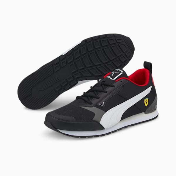 Scuderia Ferrari Track Racer Motorsport Sneakers, Puma Black-Puma White, extralarge