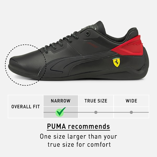 Ferrari Drift Cat Delta Unisex Sneakers, Puma Black-Rosso Corsa, extralarge-IND