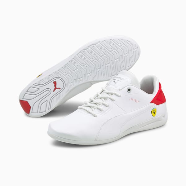 Ferrari Drift Cat Delta Unisex Sneakers, Puma White-Rosso Corsa, extralarge-IND