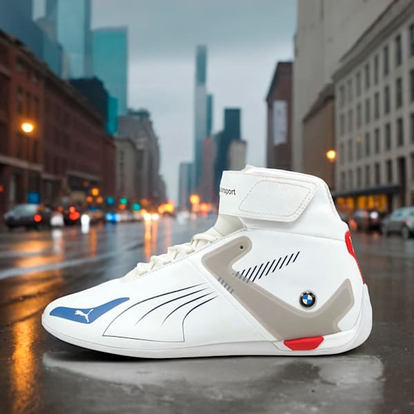 BMW M Motorsport A3ROCAT Unisex Sneakers, Puma White-Strong Blue-Fiery Red, extralarge-IND