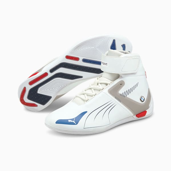 BMW M Motorsport A3ROCAT Unisex Sneakers, Puma White-Strong Blue-Fiery Red, extralarge-IND