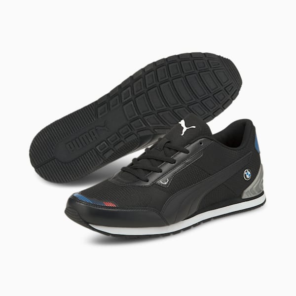 BMW M Motorsport Track Racer Motorsport Sneakers, Puma Black-Puma Silver, extralarge