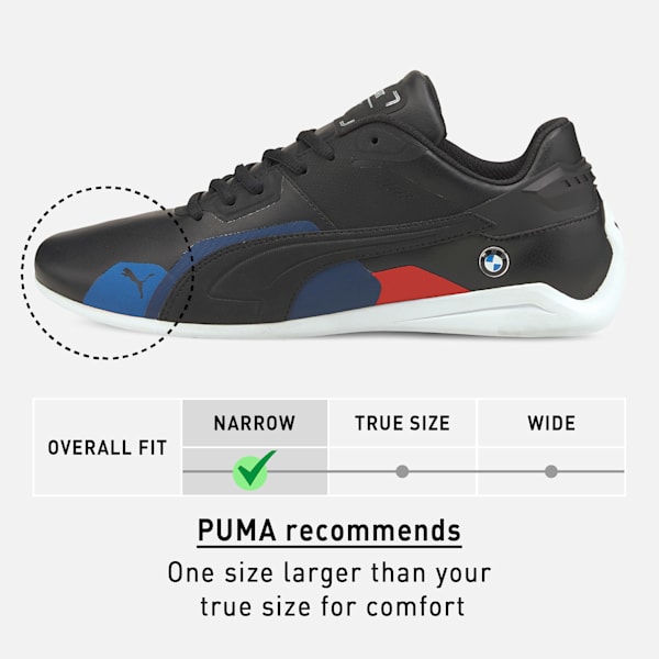 BMW M Motorsport Drift Cat Delta Unisex Sneakers, Puma Black-Puma White, extralarge-IND