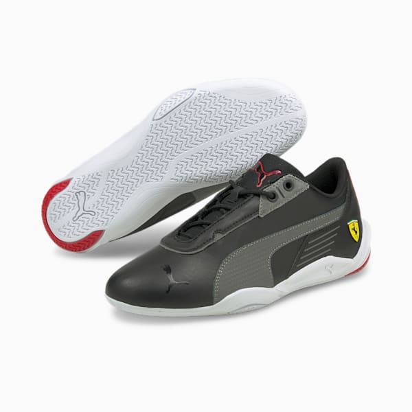 Ferrari R-Cat Machina Youth Sneakers, Puma Black-Smoked Pearl-Puma White, extralarge-IND