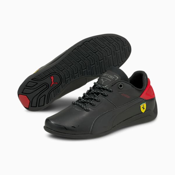 Scuderia Ferrari Drift Cat Delta Sneakers Big Kids, Puma Black-Rosso Corsa, extralarge