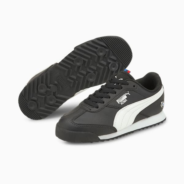 BMW M Motorsport Roma Kid's Sneakers, Puma Black-Puma White, extralarge-IND