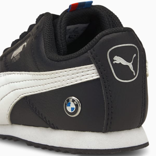 BMW M Motorsport Roma Via Toddler Motorsport Shoes, Puma Black-Puma White, extralarge