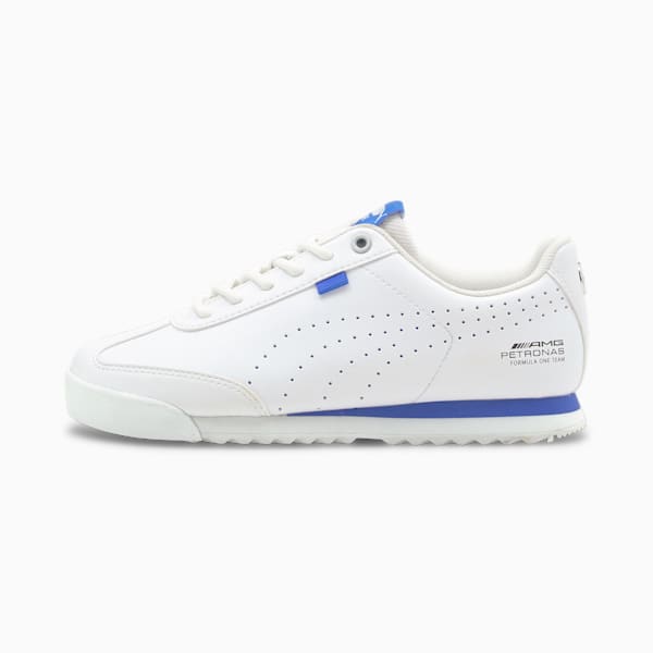 Mercedes F1 Roma Via Motorsport Shoes Big Kids, Puma White-Bluemazing, extralarge