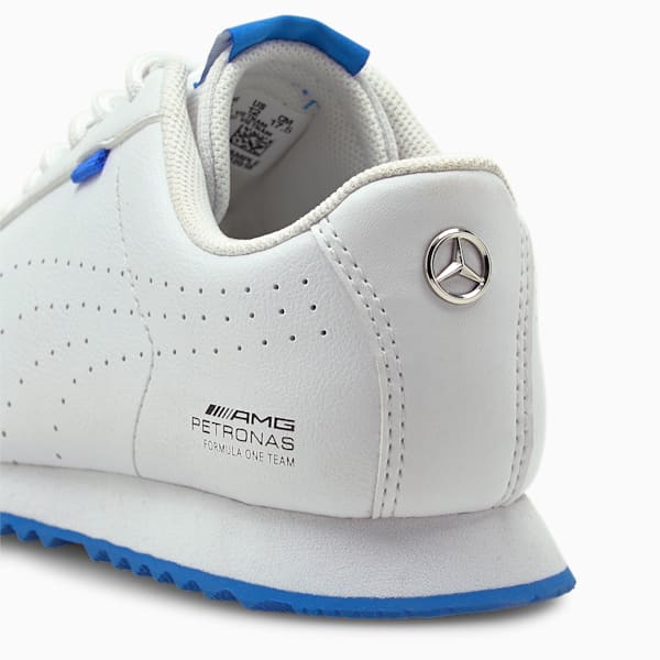 Mercedes AMG Petronas F1 Roma Via Perforated Kid's Sneakers, Puma White-Bluemazing, extralarge-IND