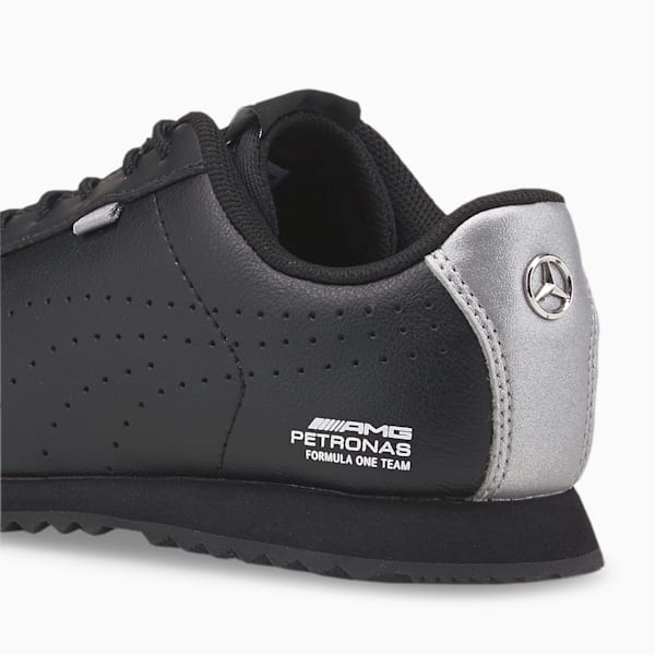 Mercedes F1 Roma Via Little Kids Motorsport Shoes, Puma Black-Puma Silver, extralarge