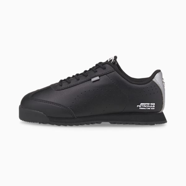 Mercedes F1 Roma Via Little Kids Motorsport Shoes, Puma Black-Puma Silver, extralarge