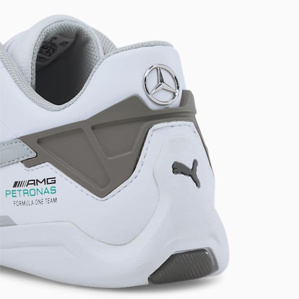 Mercedes AMG Petronas F1 Drift Cat Delta Youth Sneakers, Puma White-Mercedes Team Silver, extralarge-IND