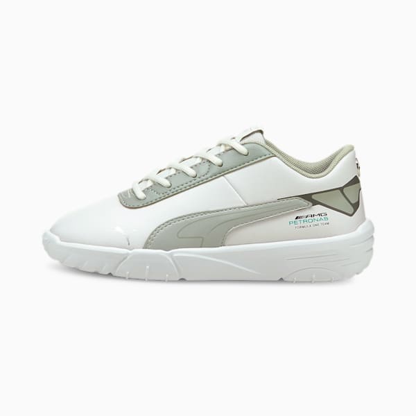 Mercedes AMG Petronas F1 Drift Cat Delta V Kid's Sneakers, Puma White-Mercedes Team Silver, extralarge-IND