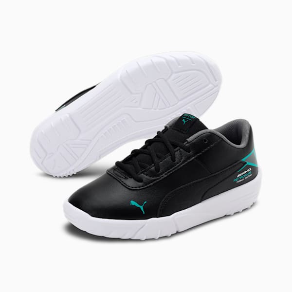 Mercedes AMG Petronas F1 Drift Cat Delta V Kid's Sneakers, Puma Black-Spectra Green, extralarge-IND