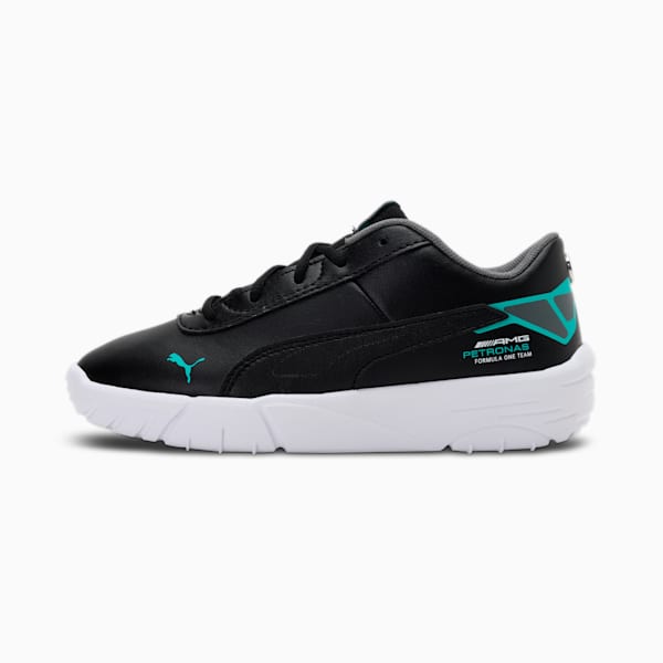 Mercedes AMG Petronas F1 Drift Cat Delta V Kid's Sneakers, Puma Black-Spectra Green, extralarge-IND
