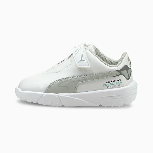 Mercedes F1 Drift Cat Delta Toddler Motorsport Shoes, Puma White-Mercedes Team Silver, extralarge