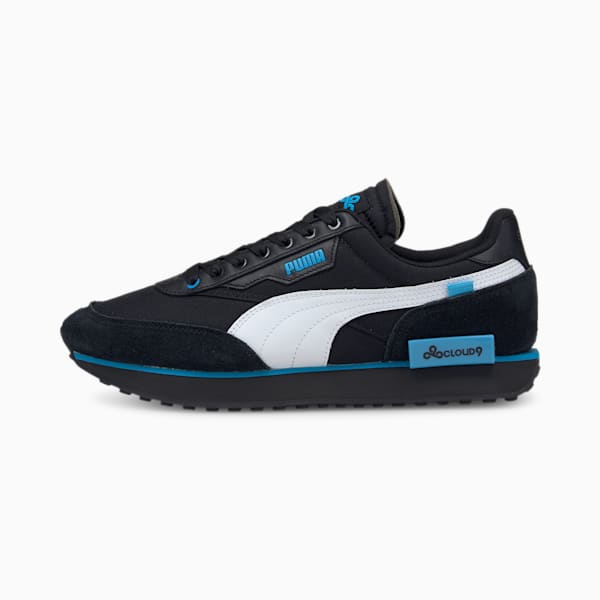 PUMA x CLOUD9 Future Rider Sneakers, Black-White-Bleu Azur, extralarge