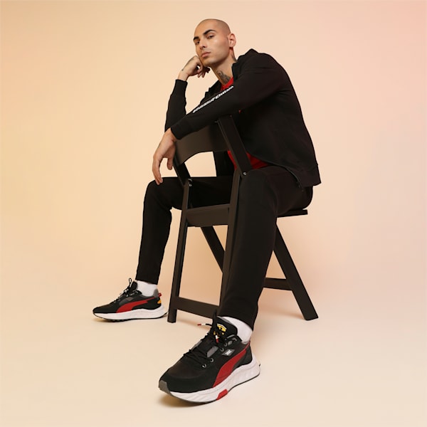 Scuderia Ferrari Wild Rider Sneakers, Puma Black-Rosso Corsa-Smoked Pearl, extralarge-IND