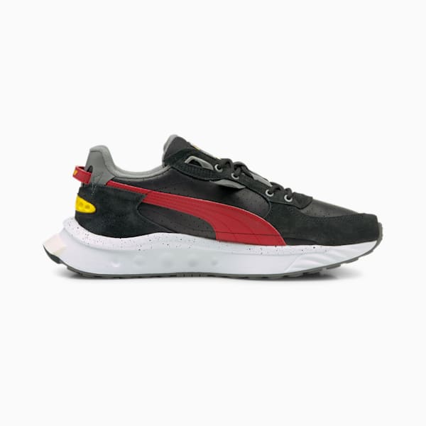 Scuderia Ferrari Wild Rider Sneakers, Puma Black-Rosso Corsa-Smoked Pearl, extralarge-IND