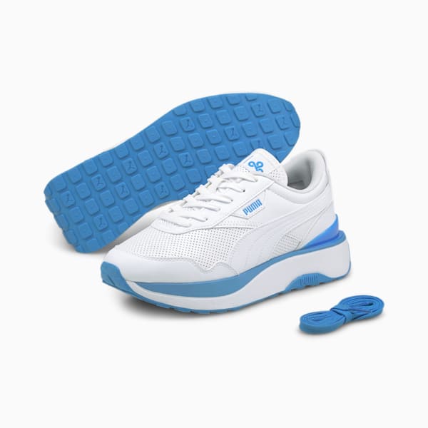 Tenis Cruise Rider PUMA x CLOUD9 Esports, Puma White-Bleu Azur, extralarge