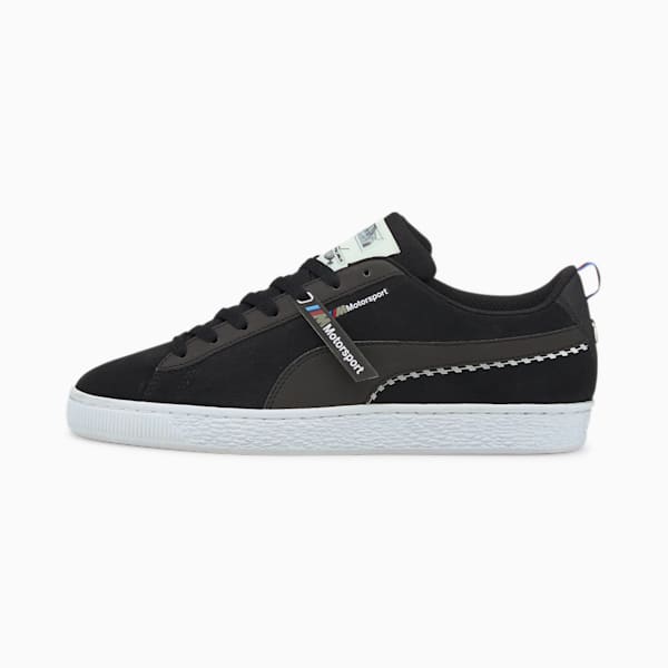 BMW MMS Men's Suede XXI Sneakers, Puma Black-Puma White, extralarge