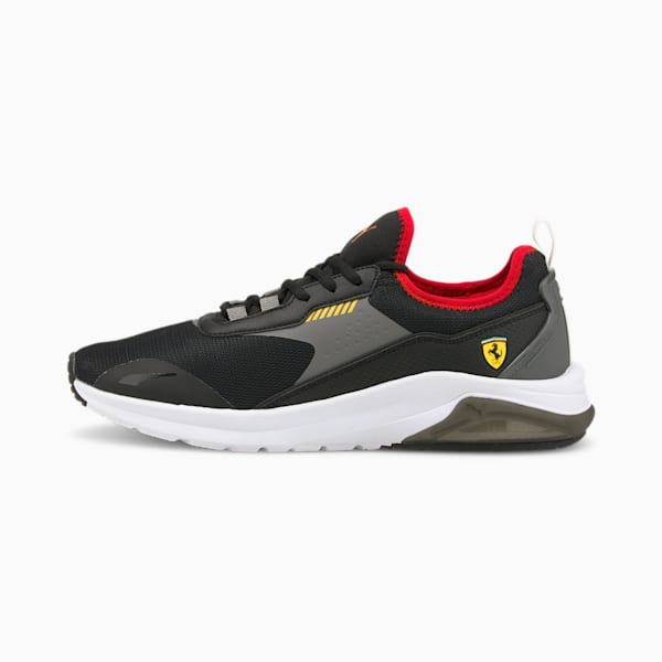 Scuderia Ferrari Electron E Pro Motorsport Shoes, Puma Black-Smoked Pearl, extralarge