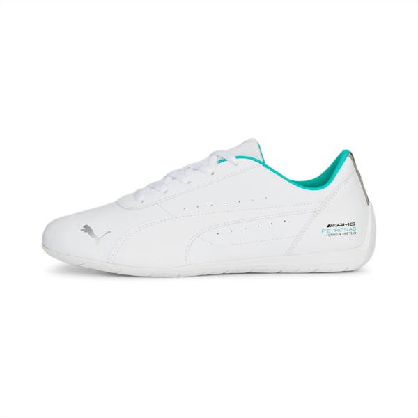 Mercedes AMG Petronas F1 Neo Cat Men's Sneakers, PUMA White-PUMA Silver, extralarge-IND