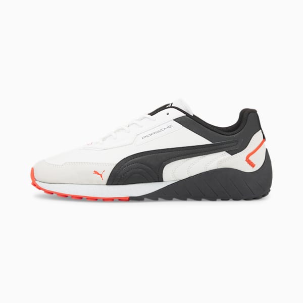 Porsche Legacy SpeedFusion Motorsport Shoes, Puma White-Puma Black-Firelight, extralarge