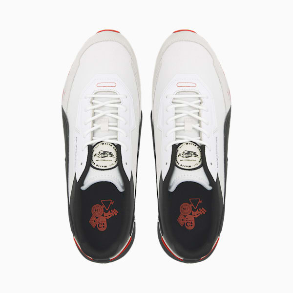 Tenis de automovilismo Porsche Legacy SpeedFusion, Puma White-Puma Black-Firelight, extralarge