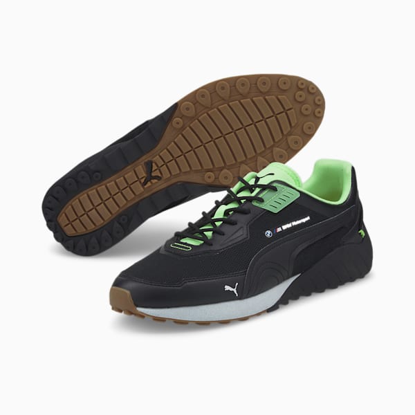 BMW M Motorsport SPEEDFUSION Motorsport Shoes, Puma Black-Fizzy Lime, extralarge