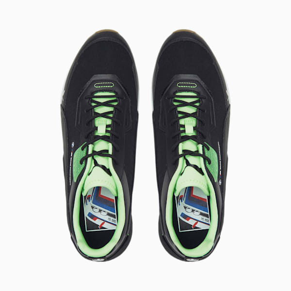 BMW M Motorsport SPEEDFUSION Motorsport Shoes, Puma Black-Fizzy Lime, extralarge