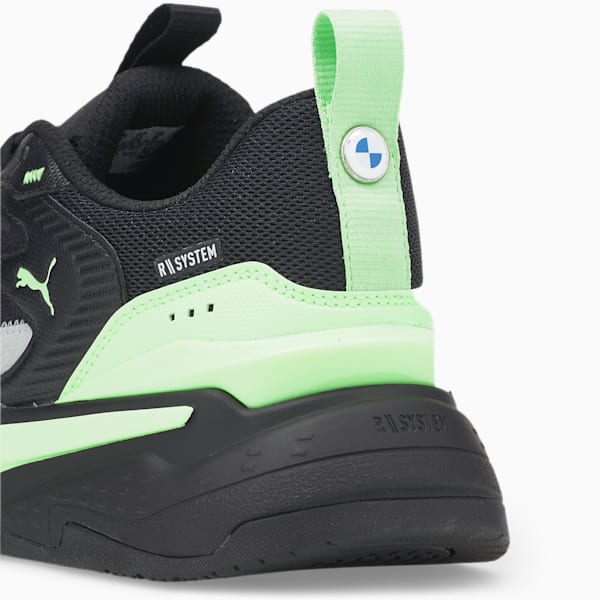 BMW M Motorsport R-Fast Motorsport Shoes, Puma Black-Puma Silver-Fizzy Lime, extralarge