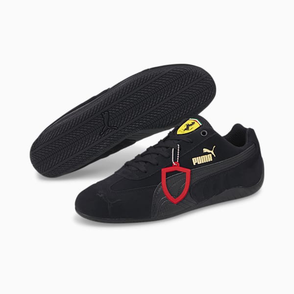 Scuderia Ferrari Speedcat Shield Unisex Sneakers, Puma Black-Puma Black-Rosso Corsa, extralarge-IND