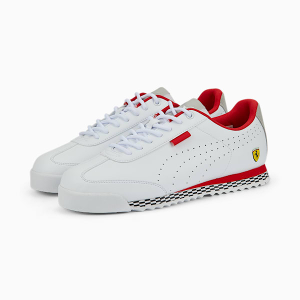 Tenis Roma Via Perforated Scuderia Ferrari, Puma Red-Puma White, extralarge