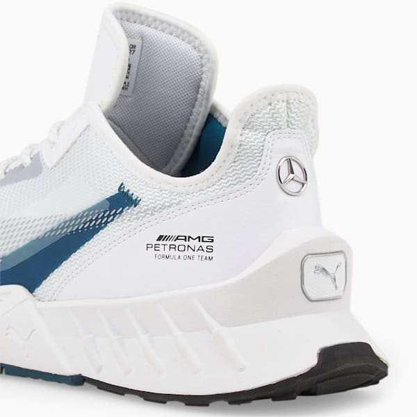 Mercedes AMG Petronas F1 Maco SL Unisex Sneakers, Puma White-Puma White-Blue Coral, extralarge-IND