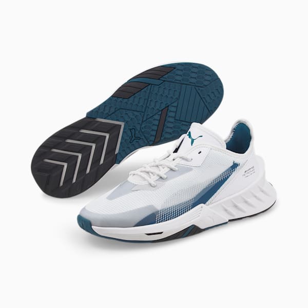 Mercedes AMG Petronas F1 Maco SL Sneakers, Puma White-Puma White-Blue Coral, extralarge-IND