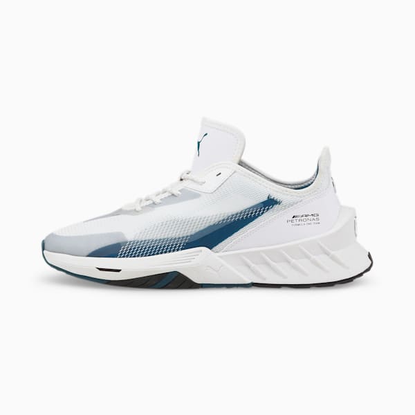 Mercedes AMG Petronas F1 Maco SL Sneakers, Puma White-Puma White-Blue Coral, extralarge-IND