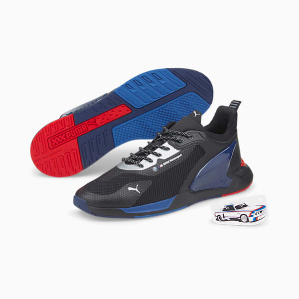 BMW M Motorsport ZenonSpeed Motorsport Shoes, Puma Black-Strong Blue-Fiery Red, extralarge