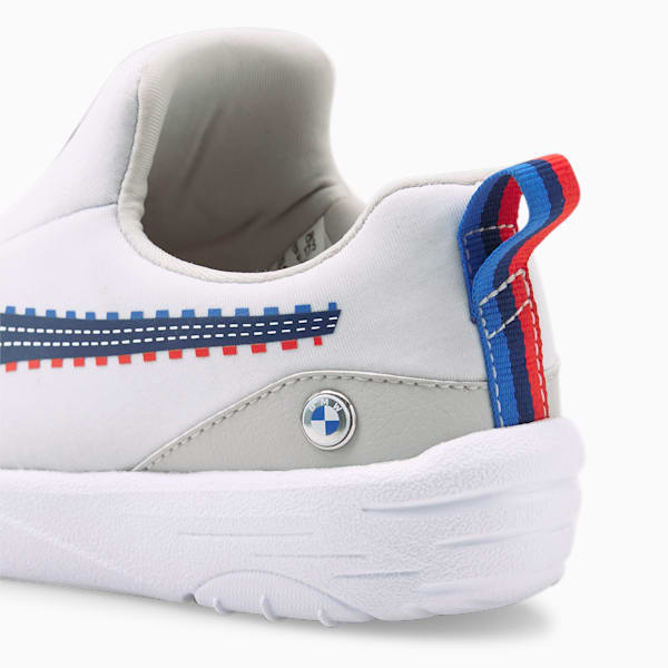 BMW M Motorsport Bao Kart Little Kids' Motorsport Shoes, Puma White-Estate Blue, extralarge