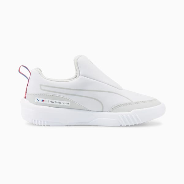 BMW M Motorsport Bao Kart Little Kids' Motorsport Shoes, Puma White-Estate Blue, extralarge