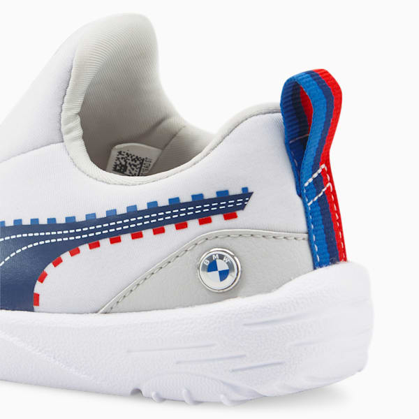 BMW M Motorsport Bao Kart Toddler's Motorsport Shoes, Puma White-Estate Blue, extralarge