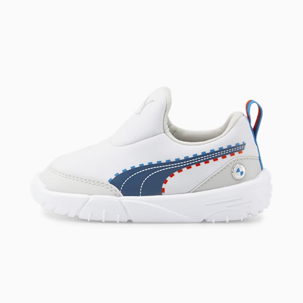 BMW M Motorsport Bao Kart Toddler's Motorsport Shoes, Puma White-Estate Blue, extralarge