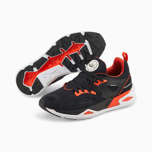 Porsche Legacy TRC Blaze Unisex Sneakers, Puma Black-Firelight, extralarge-IND