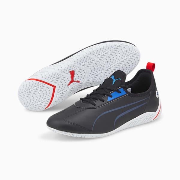 BMW M Motorsport RDG Cat Women's Motorsport Shoes, Puma Black-Puma White-Fiery Red, extralarge