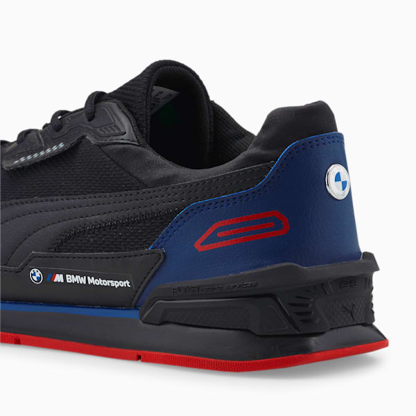 BMW M Motorsport Low Racer Unisex Sneakers, Puma Black-Puma White-Estate Blue, extralarge-IND